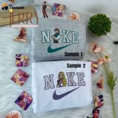 Tangled And Rapunzel Disney Couple Nike Embroidered Sweatshirts| soulcals.com