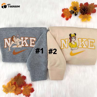 Tarzan And Jane Disney Nike Embroidered Sweatshirts| soulcals.com