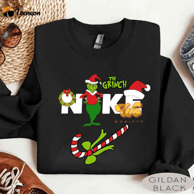 Get Festive with the Grinch Nike Christmas Printed Shirt, Limited Edition Festive Apparel| soulcals.com