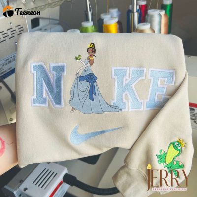 Tiana Princess Disney Nike Embroidered Sweatshirt| soulcals.com