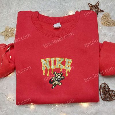 Tigger x Nike Embroidered Shirt Disney Characters Hoodie & Nike Inspired Sweatshirt Stylish & Unique Collection| soulcals.com