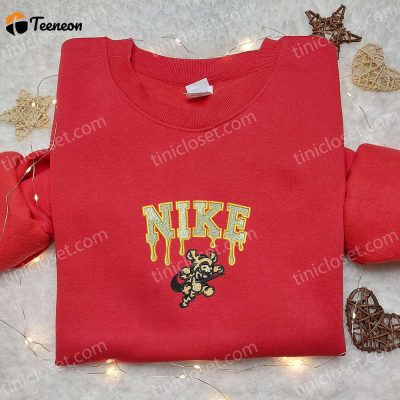 Tigger x Nike Embroidered Shirt Disney Characters Hoodie & Nike Inspired Sweatshirt Stylish & Unique Collection| soulcals.com