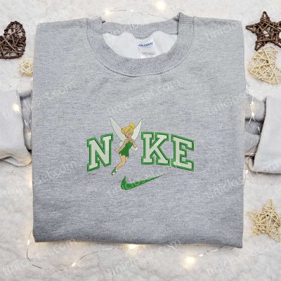 Tinkerbell x Nike Cartoon Embroidered Sweatshirt, Disney Characters Shirt Perfect Family Gift| soulcals.com