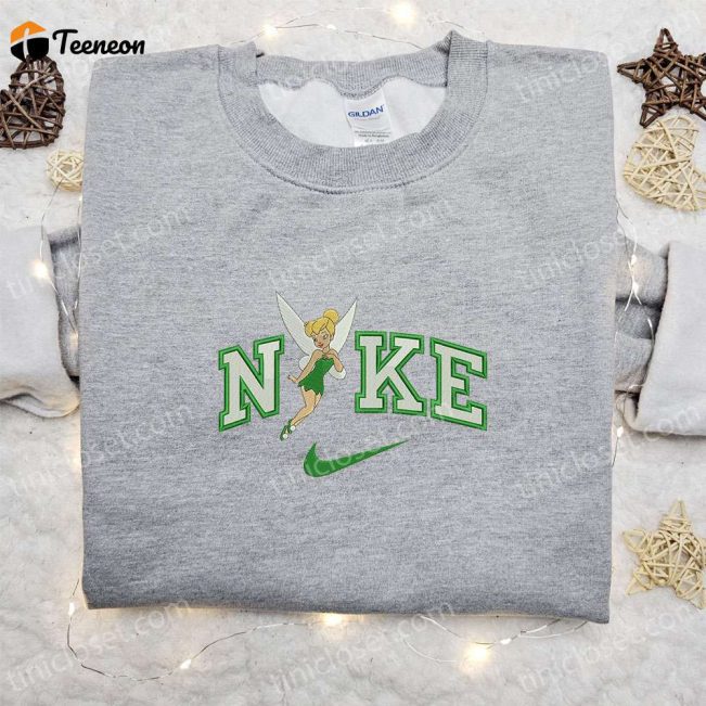 Tinkerbell x Nike Cartoon Embroidered Sweatshirt, Disney Characters Shirt Perfect Family Gift| soulcals.com