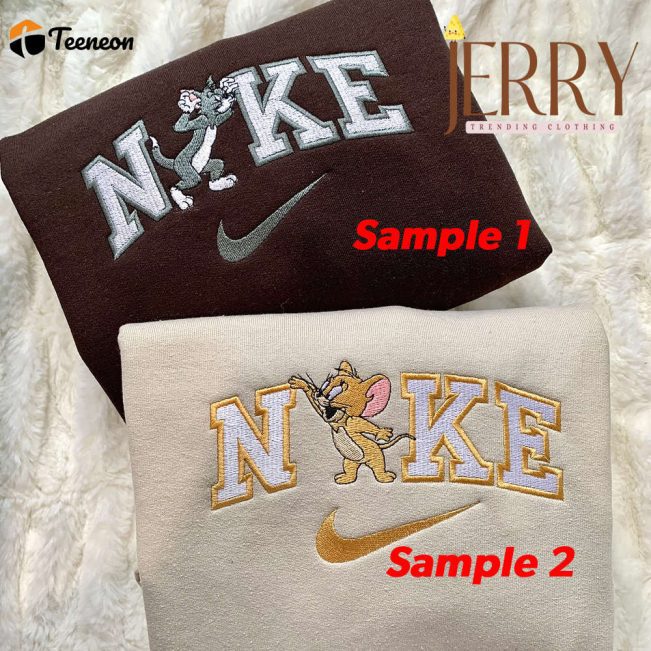 Tom And Jerry Nike Embroidered Sweatshirt| soulcals.com