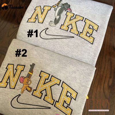 Tom And Jerry Nike Embroidered Sweatshirt| soulcals.com