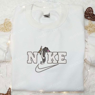 Tom Hunter x Nike Cartoon Embroidered Sweatshirt & Tom and Jerry Shirt Perfect Family Gift Ideas| soulcals.com