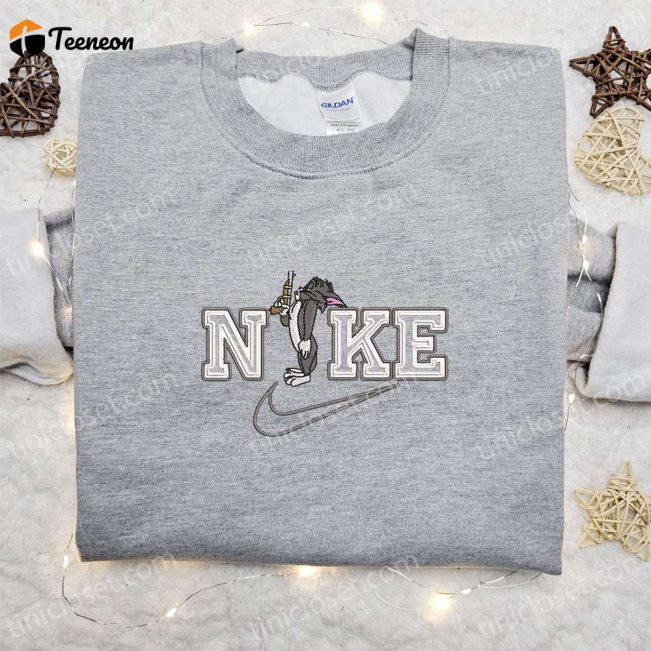 Tom Hunter x Nike Cartoon Embroidered Sweatshirt & Tom and Jerry Shirt Perfect Family Gift Ideas| soulcals.com