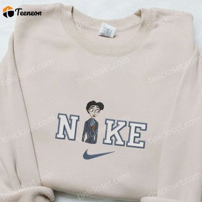Stylish Victor x Nike Embroidered Shirt Corpse Bride Cartoon Hoodie & Nike Inspired Sweatshirt, Trendy Embroidered Apparels| soulcals.com