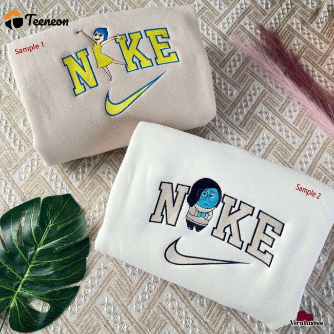 Vintage Joy & Sadness Inside Out Nike Sweatshirts Perfect Gift for Friends Embroidered Nostalgic Style| soulcals.com