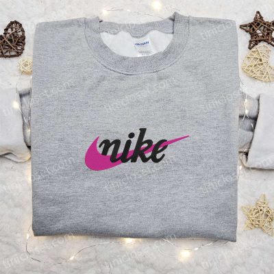 Vintage Swoosh x Nike Embroidered Sweatshirt Nike Inspired Shirt Perfect Family Gift, B Gift for Men Women Gift Ideas| soulcals.com