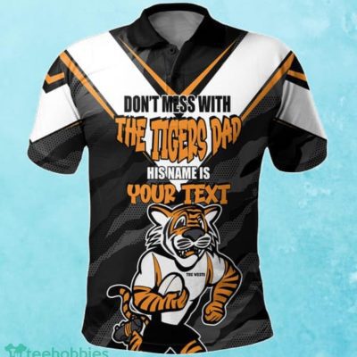 Wests Tigers Custom Name Father?s Day NRL Custom Polo Shirt Best Gift For Fans