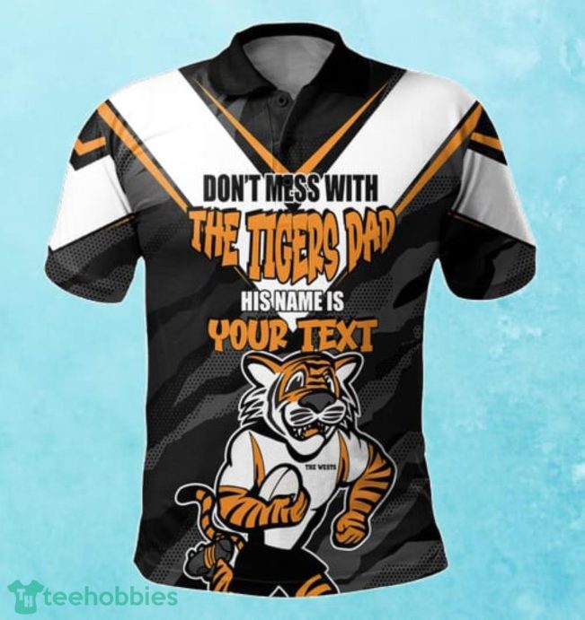 Wests Tigers Custom Name Father?s Day NRL Custom Polo Shirt Best Gift For Fans