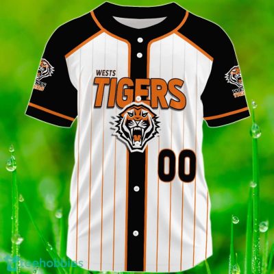 Wests Tigers Custom Name & Number NRL Baseball Jersey Best Gift For Men And Women Fans