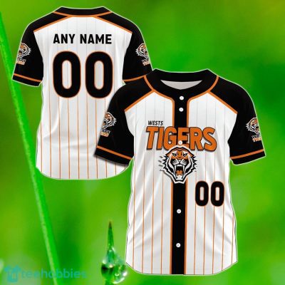 Wests Tigers Custom Name & Number NRL Baseball Jersey Best Gift For Men And Women Fans