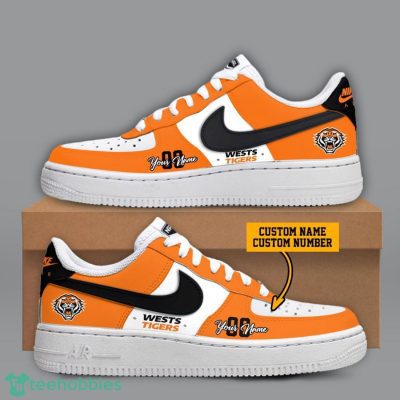 Wests Tigers NRL Custom Name And Number Personalized Air Force 1 Sneaker
