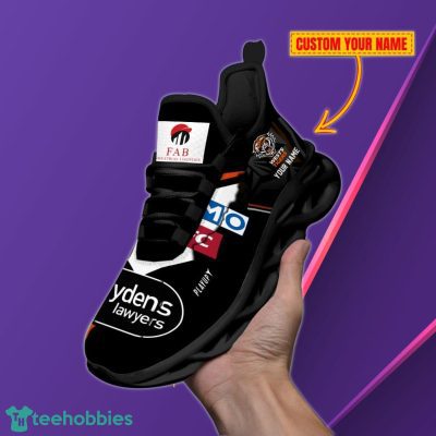 Wests Tigers Personalized Name NRL Max Soul Shoes Unique Gift For Fans