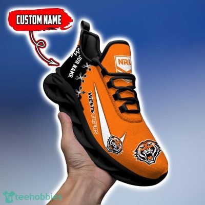 Wests Tigers Personalized Name NRL Premium Luxury Max Soul Shoes Best Gift For Fans