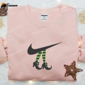 Witch Legs X Nike Swoosh Embroidered Shirt Halloween Embroidered Hoodie Best Gifts For Family.jpeg - demo10
