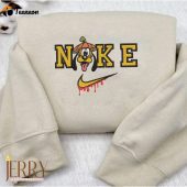 Yellow Goofy Disney Halloween Nike Embroidered Sweatshirt| soulcals.com