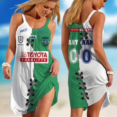 Personalized NRL Newcastle Knights Home Mix Away Sleeveless Summer Beach Sundress for Women