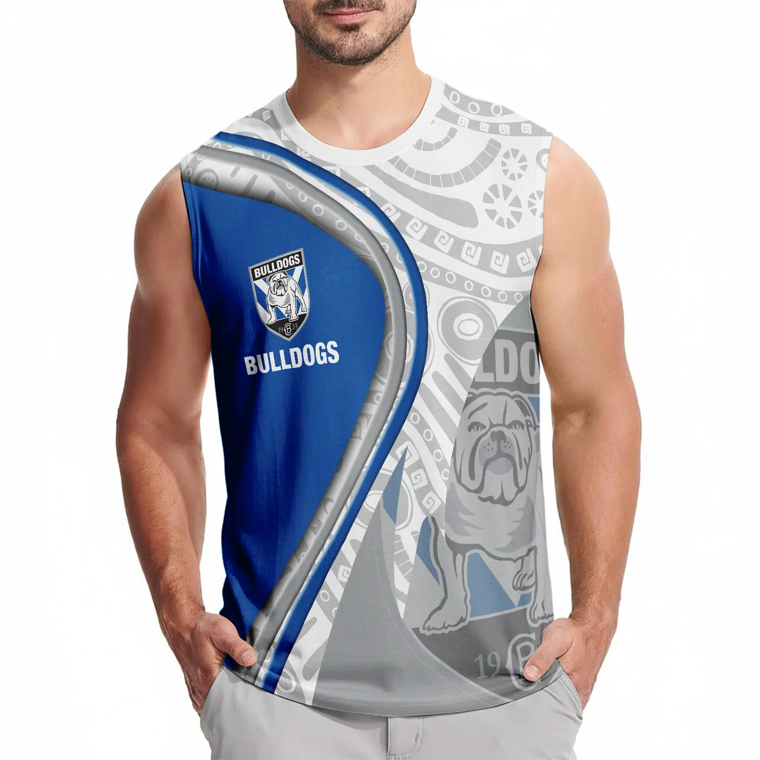 Canterbury-Bankstown Bulldogs Personalized Tank Top Gift For Fans Canterbury-Bankstown Bulldogs Personalized Tank Top Gift For Fans