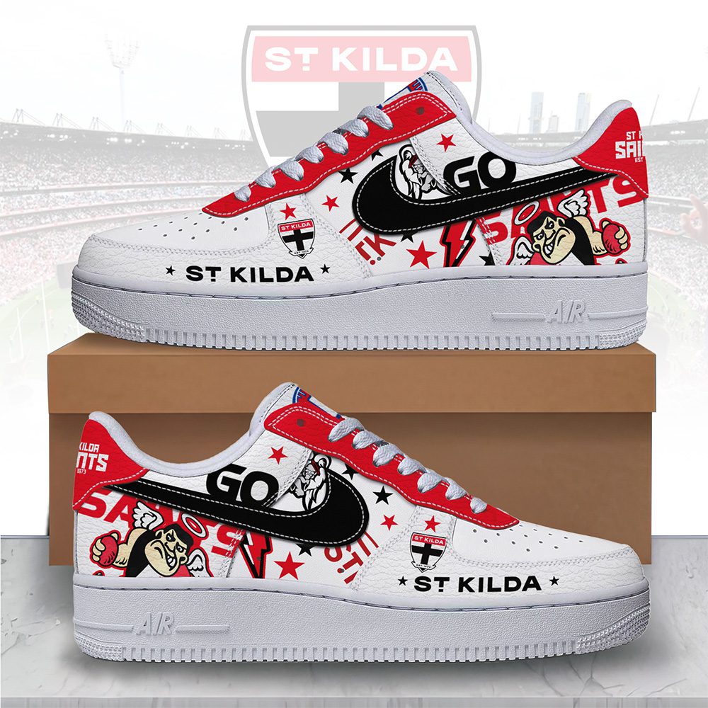 St Kilda Saints Sports Air Force 1 Sneakers Shoes For Men And Women St Kilda Saints Sports Air Force 1 Sneakers Shoes For Men And Women