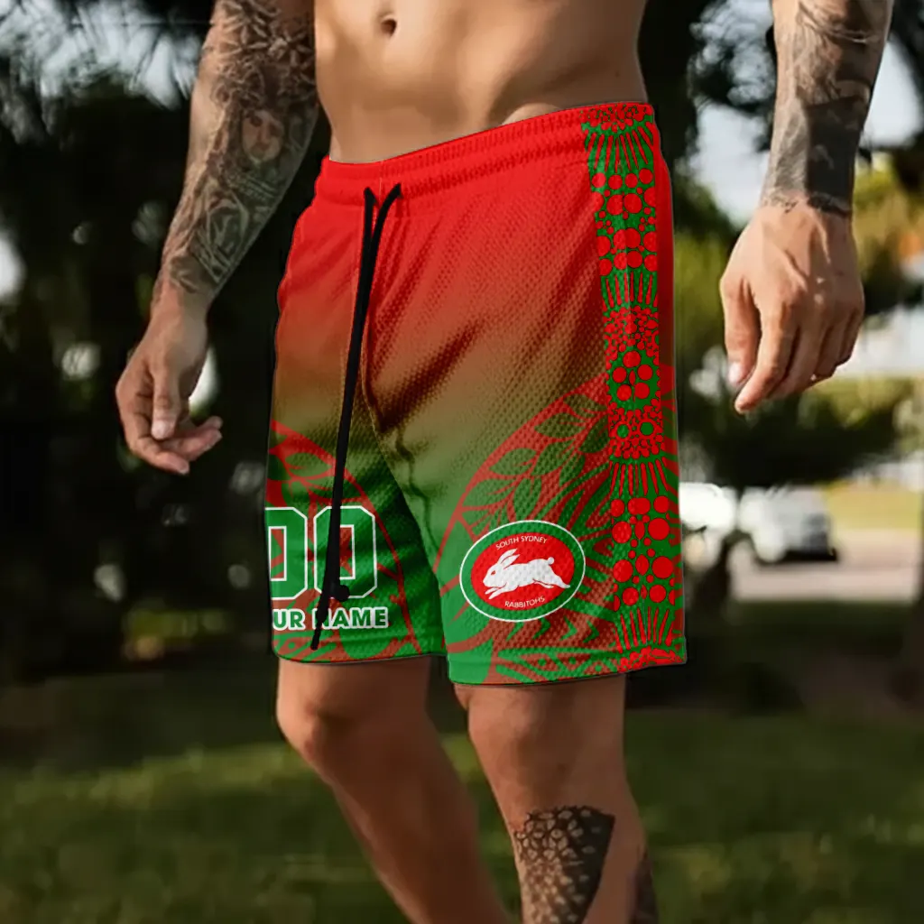 South Sydney Rabbitohs Personalized Short Pants Gift For Fans South Sydney Rabbitohs Personalized Short Pants Gift For Fans