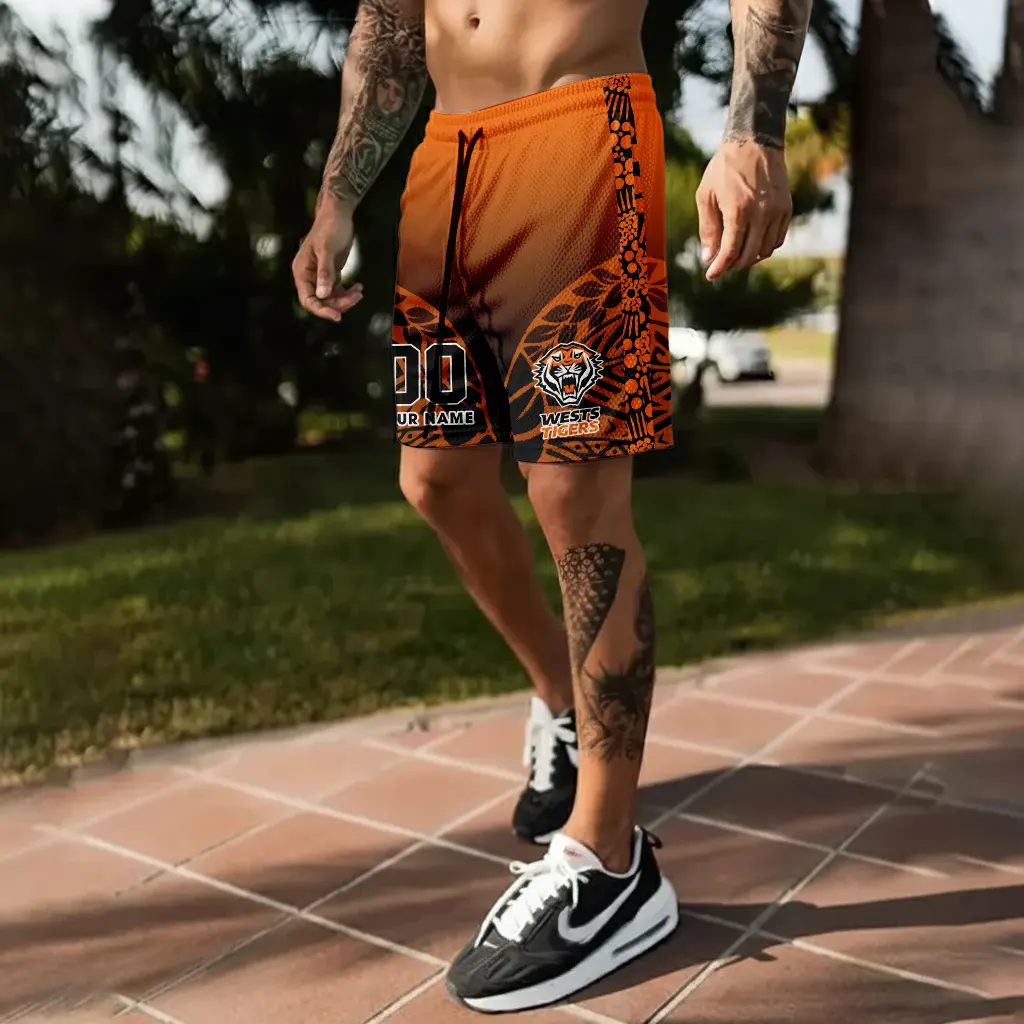 Wests Tigers Personalized Short Pants Gift For Fans Wests Tigers Personalized Short Pants Gift For Fans