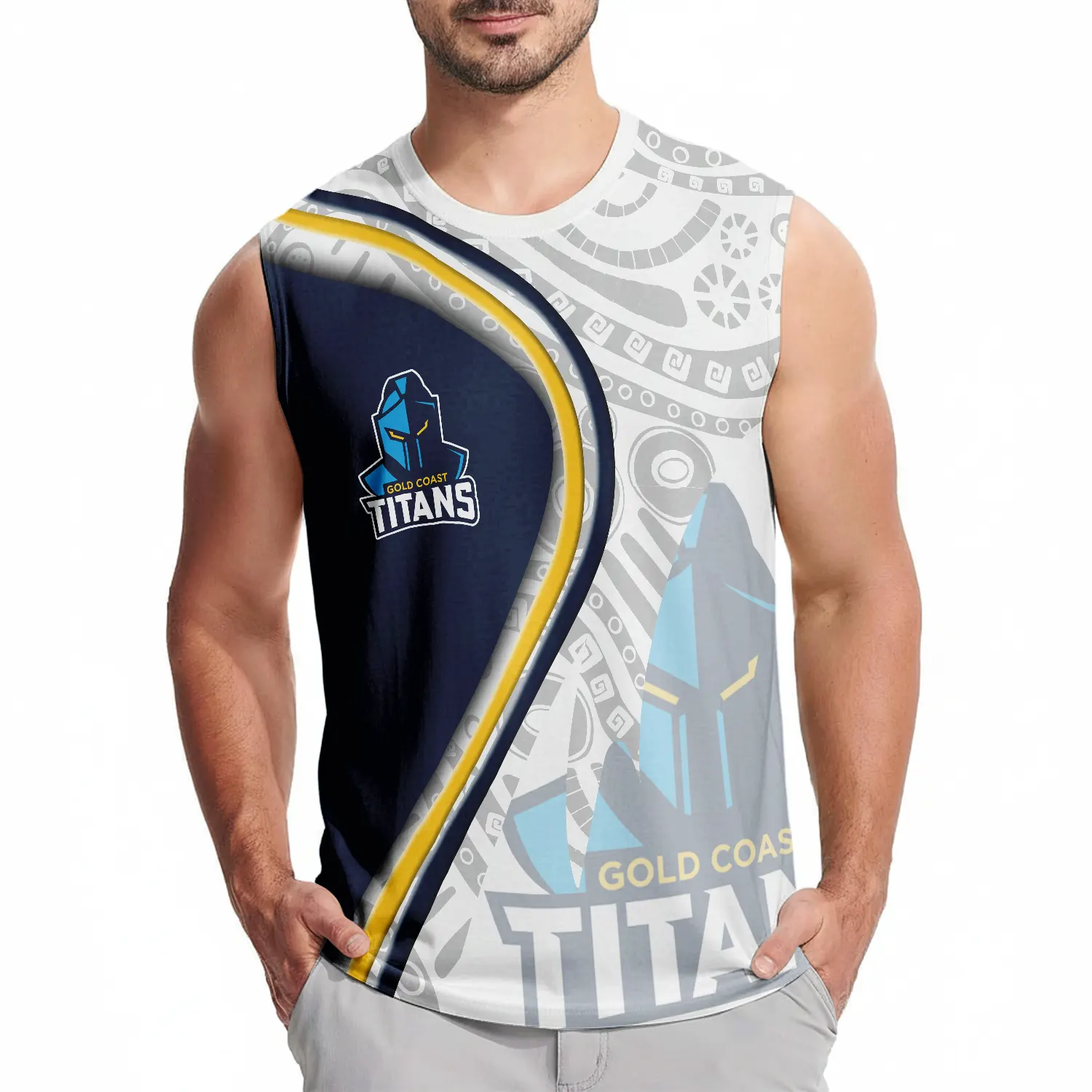 Gold Coast Titans Personalized Tank Top Gift For Fans Gold Coast Titans Personalized Tank Top Gift For Fans