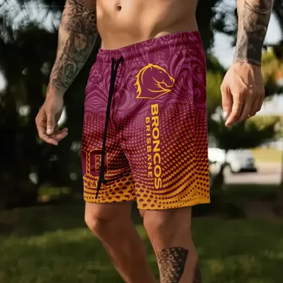 NRL Brisbane Broncos Personalized Short Pants Gift For Fans