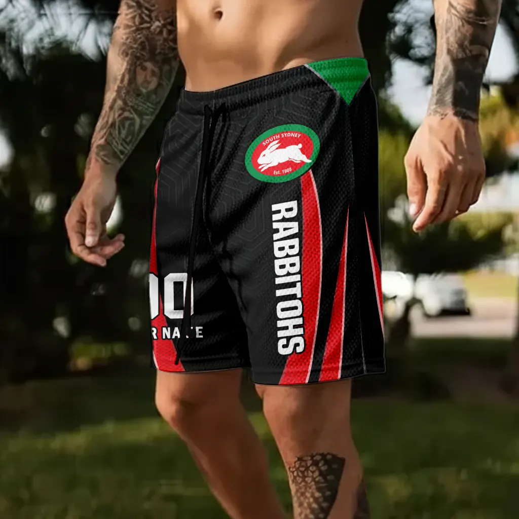 South Sydney Rabbitohs Personalized Short Pants Gift For Fans South Sydney Rabbitohs Personalized Short Pants Gift For Fans