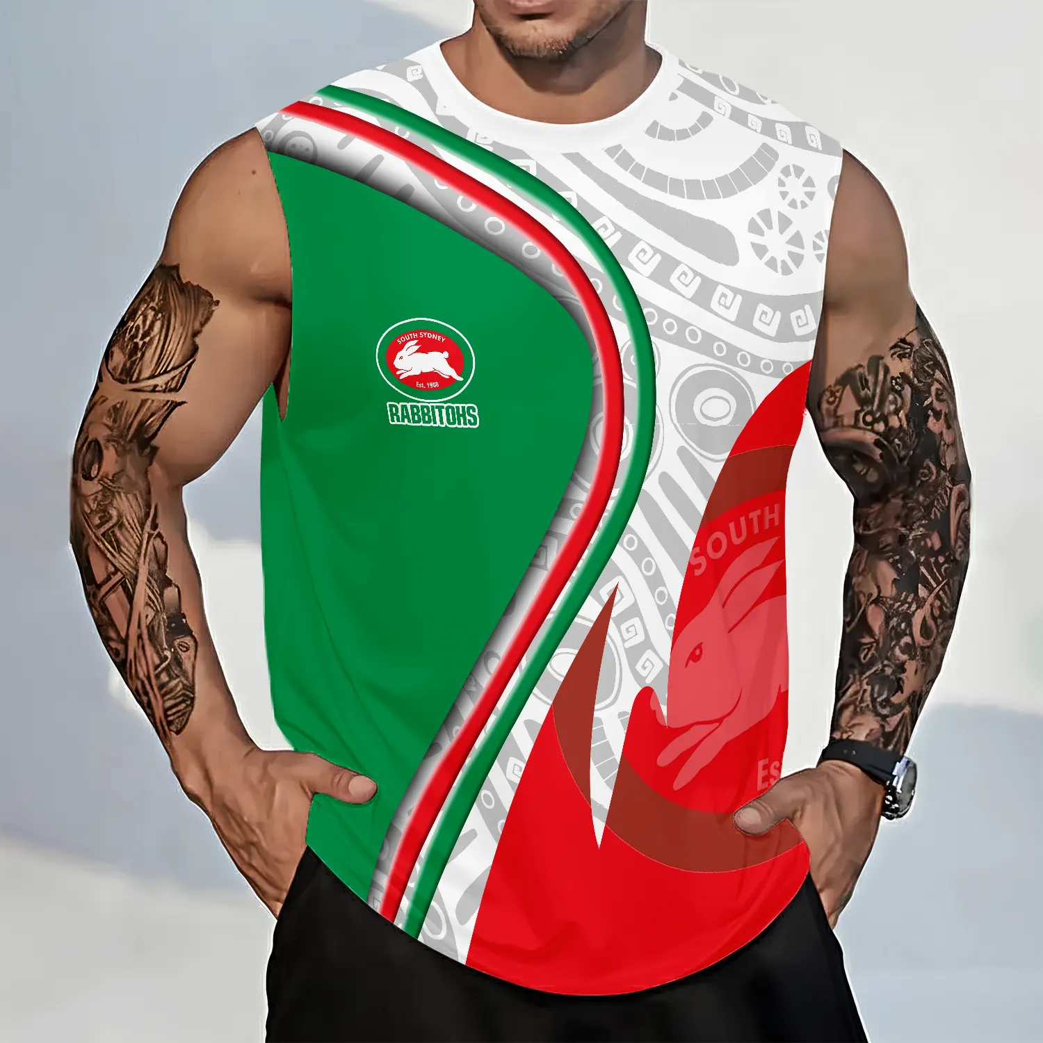 South Sydney Rabbitohs Personalized Tank Top Gift For Fans South Sydney Rabbitohs Personalized Tank Top Gift For Fans