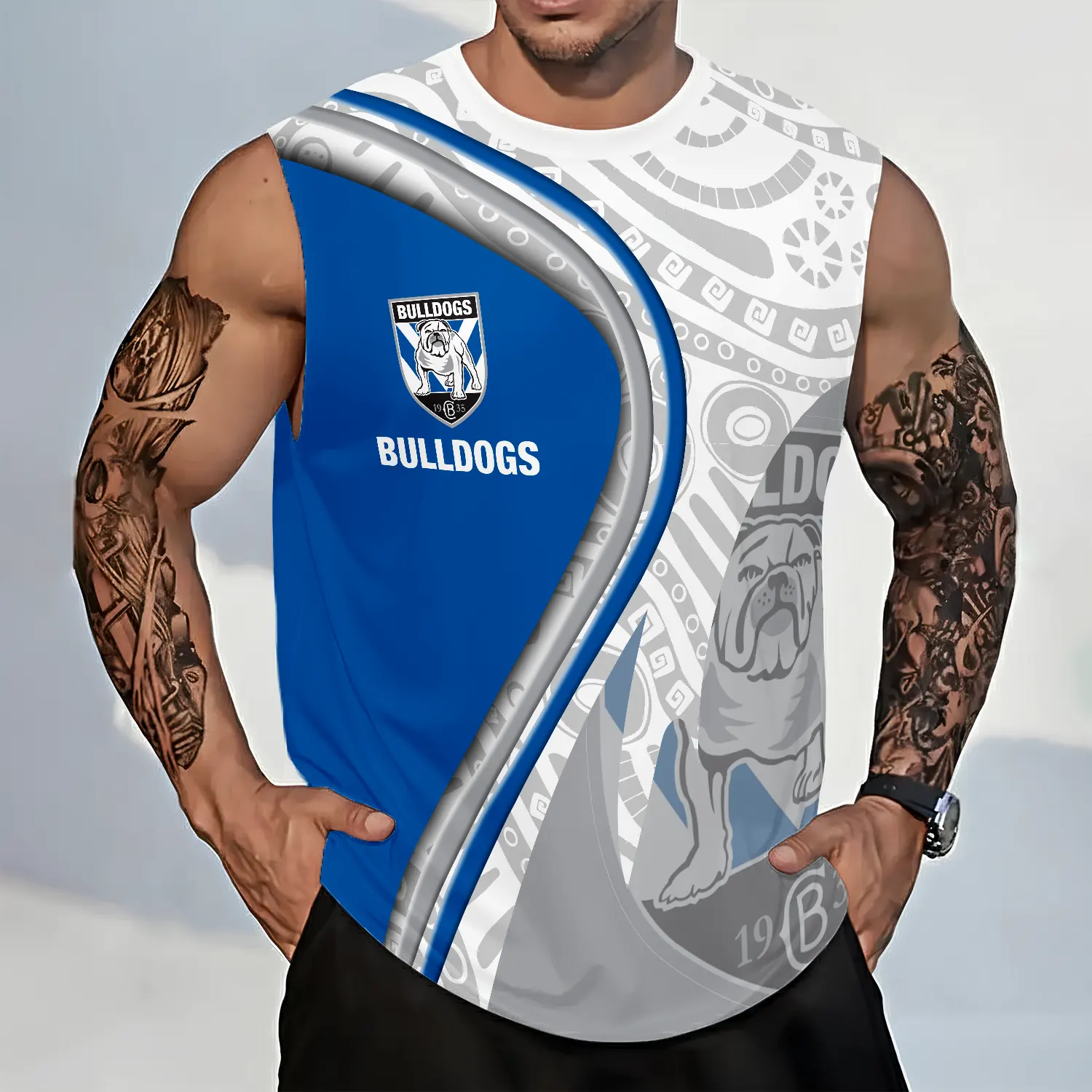 Canterbury-Bankstown Bulldogs Personalized Tank Top Gift For Fans Canterbury-Bankstown Bulldogs Personalized Tank Top Gift For Fans