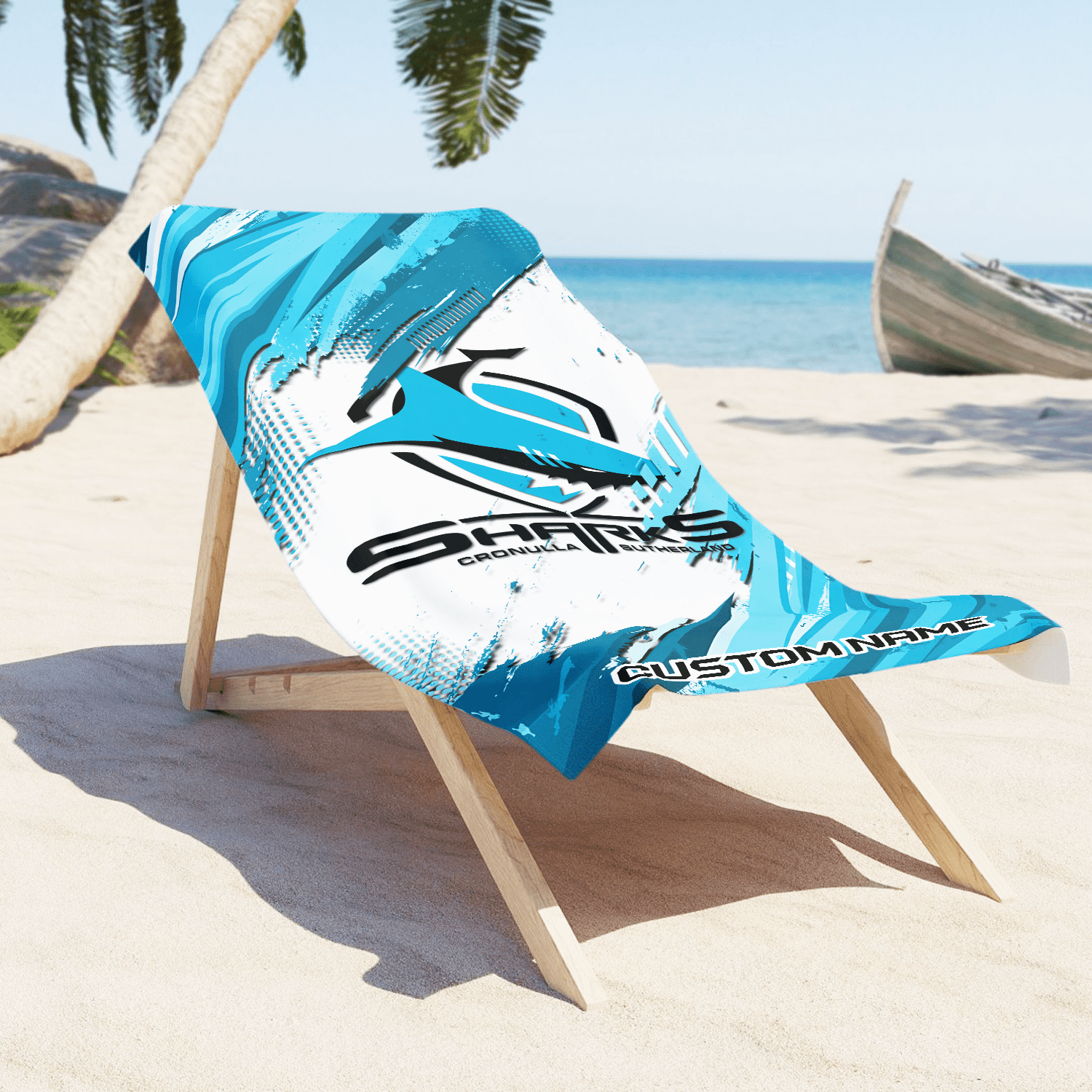 Cronulla-Sutherland Sharks Pool Travel Beach  Towels Cronulla-Sutherland Sharks Pool Travel Beach  Towels