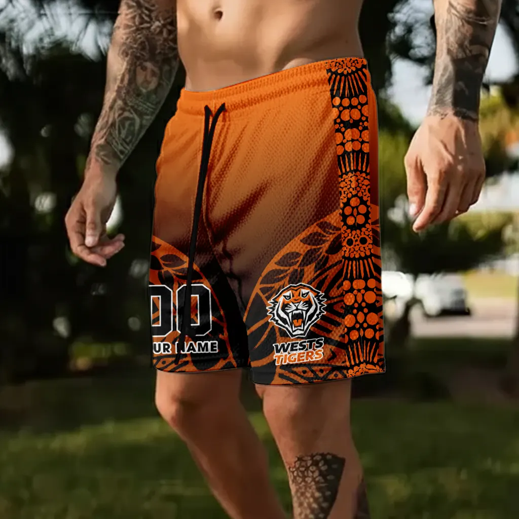Wests Tigers Personalized Short Pants Gift For Fans Wests Tigers Personalized Short Pants Gift For Fans