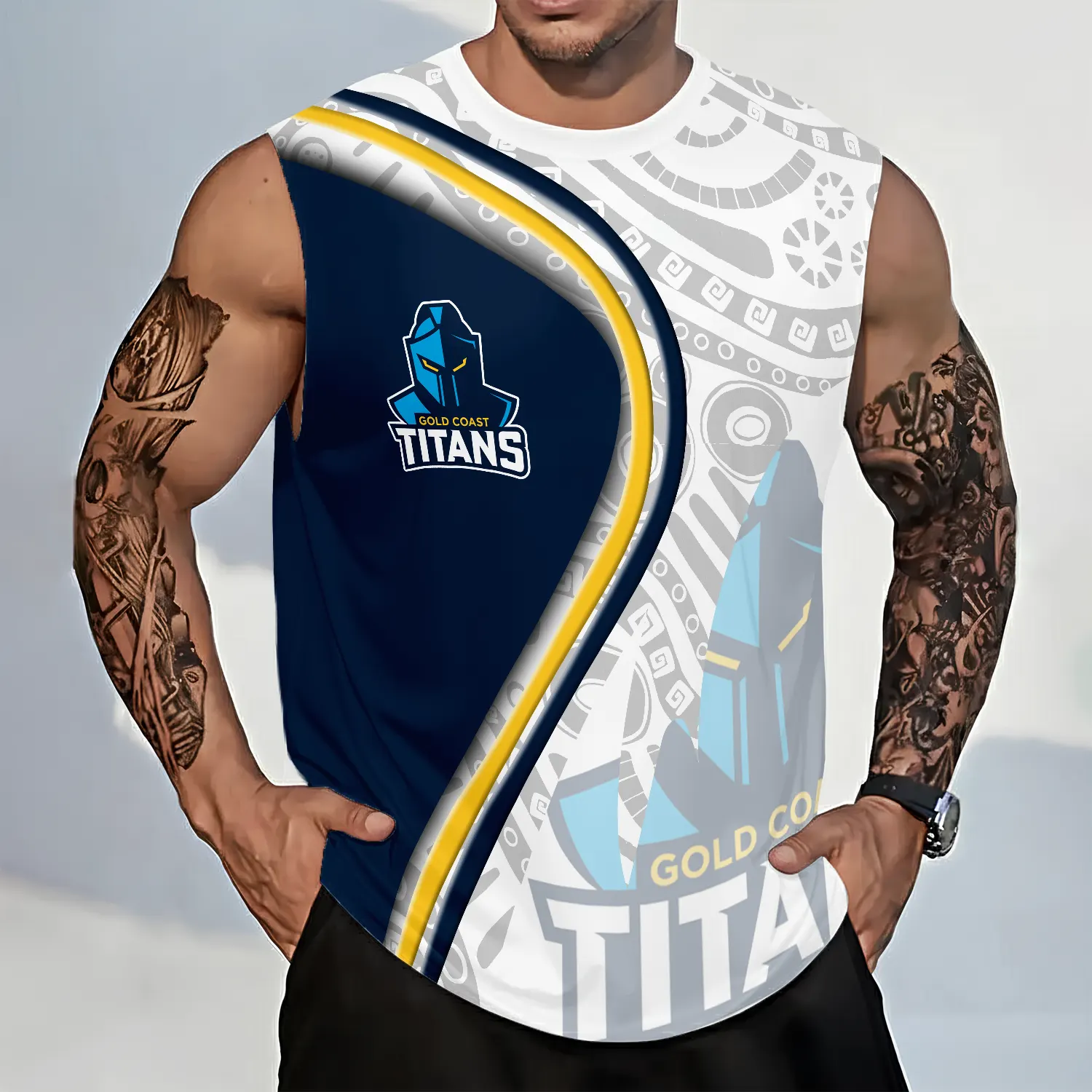 Gold Coast Titans Personalized Tank Top Gift For Fans Gold Coast Titans Personalized Tank Top Gift For Fans
