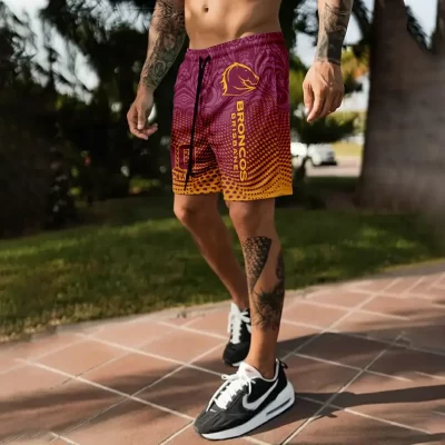 NRL Brisbane Broncos Personalized Short Pants Gift For Fans