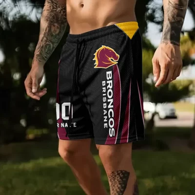 NRL Brisbane Broncos Personalized Short Pants Gift For Fans