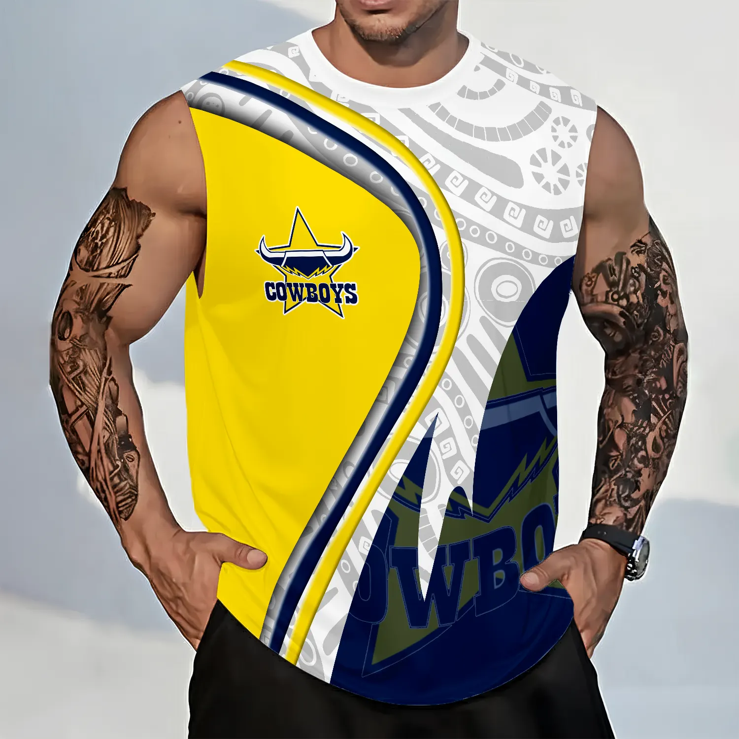 North Queensland Cowboys Personalized Tank Top Gift For Fans North Queensland Cowboys Personalized Tank Top Gift For Fans