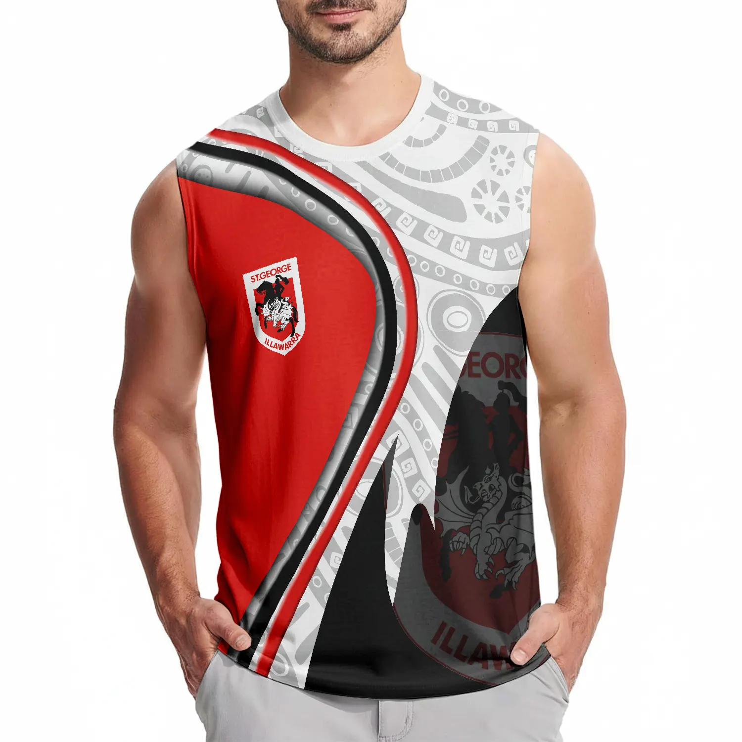 St. George Illawarra Dragons Personalized Tank Top Gift For Fans St. George Illawarra Dragons Personalized Tank Top Gift For Fans