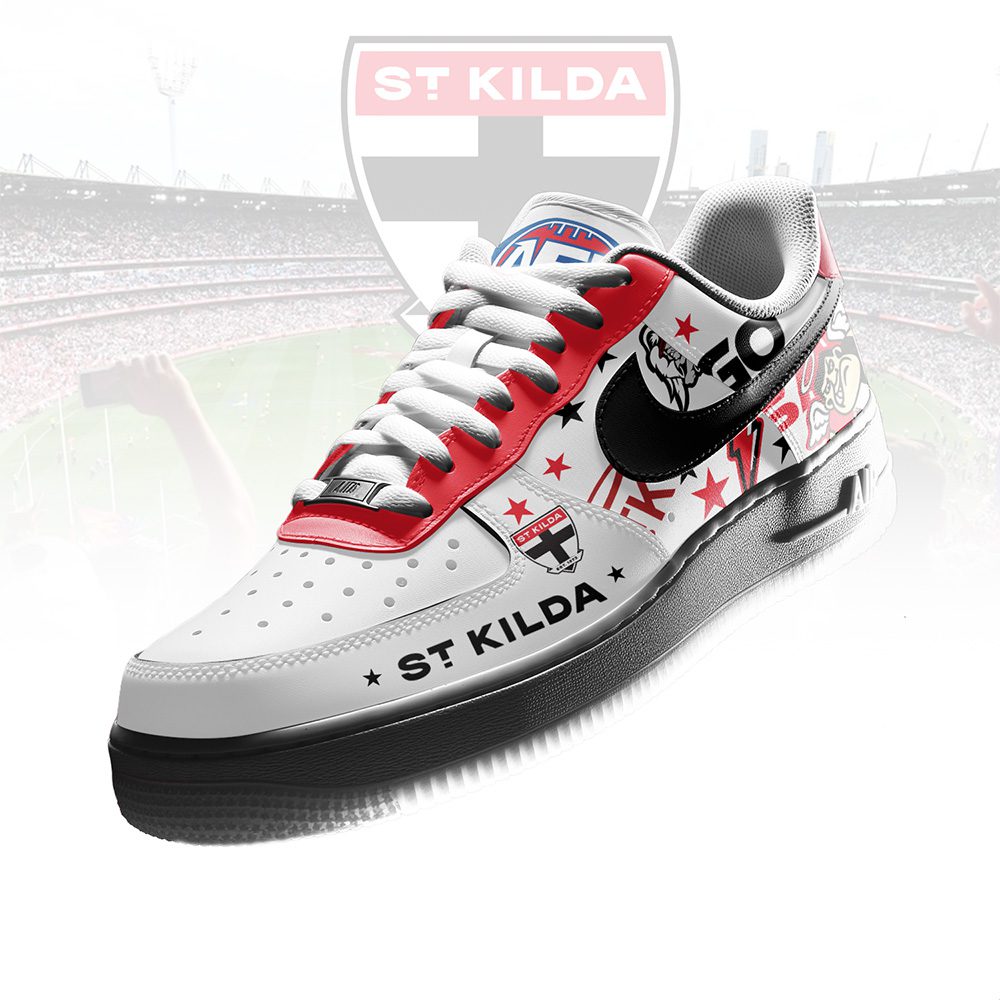 St Kilda Saints Sports Air Force 1 Sneakers Shoes For Men And Women St Kilda Saints Sports Air Force 1 Sneakers Shoes For Men And Women
