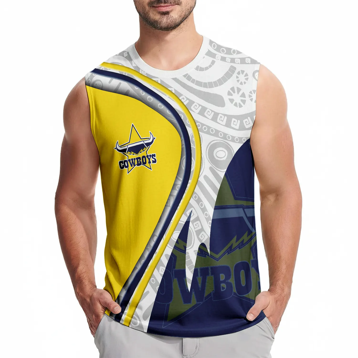 North Queensland Cowboys Personalized Tank Top Gift For Fans North Queensland Cowboys Personalized Tank Top Gift For Fans