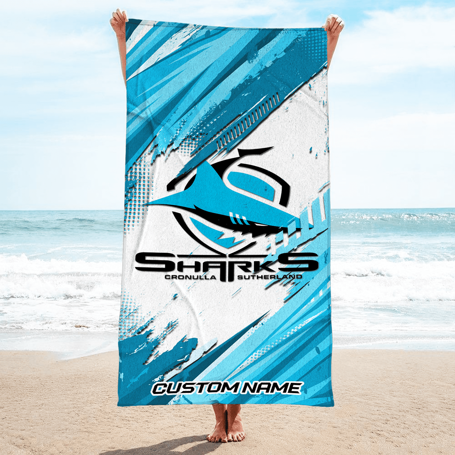 Cronulla-Sutherland Sharks Pool Travel Beach  Towels Cronulla-Sutherland Sharks Pool Travel Beach  Towels