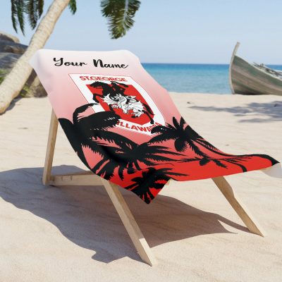 St. George Illawarra Dragons Personalized Pool Travel Beach  Towels