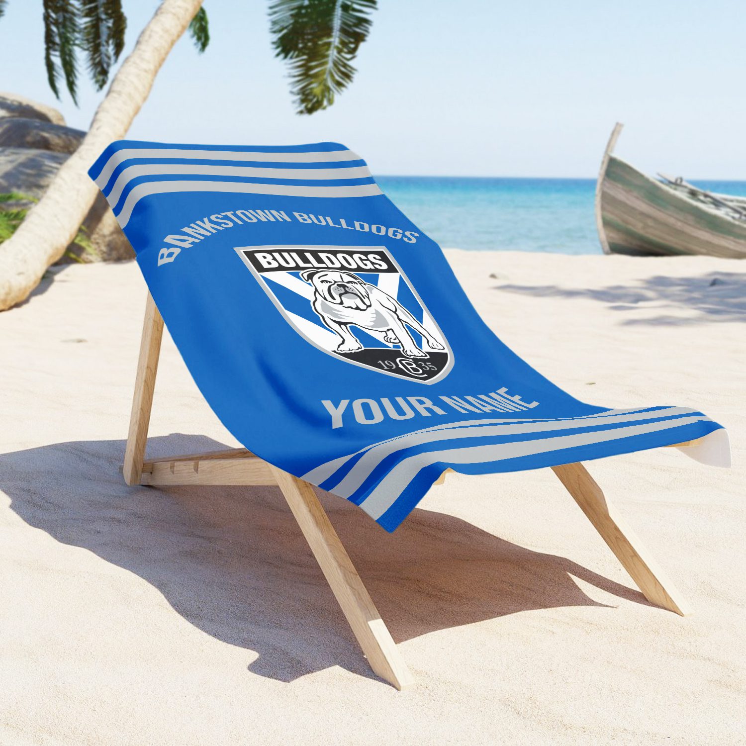 Canterbury-Bankstown Bulldogs Personalized Pool Travel Beach  Towels Canterbury-Bankstown Bulldogs Personalized Pool Travel Beach  Towels