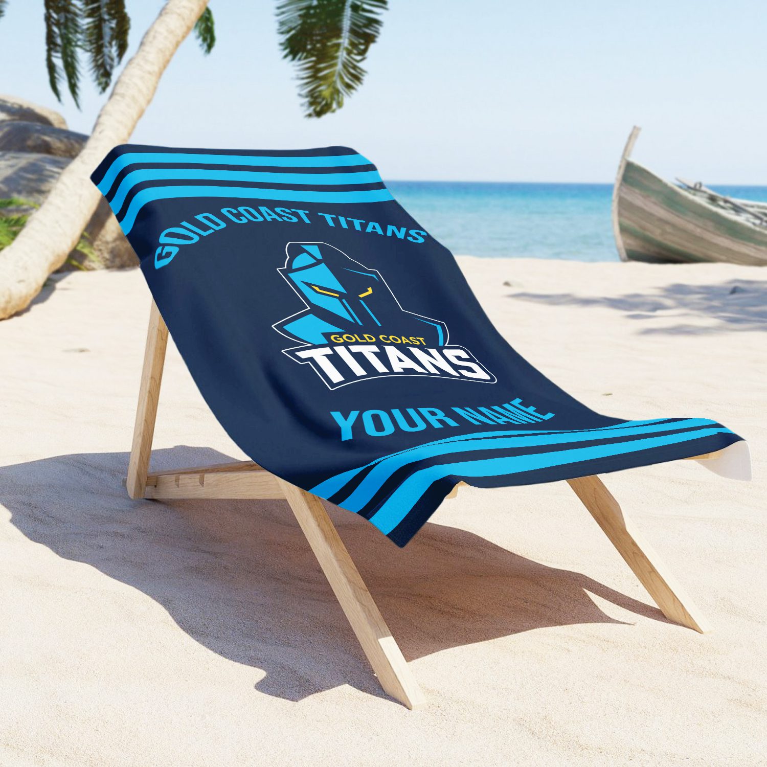 Gold Coast Titans Personalized Pool Travel Beach  Towels Gold Coast Titans Personalized Pool Travel Beach  Towels