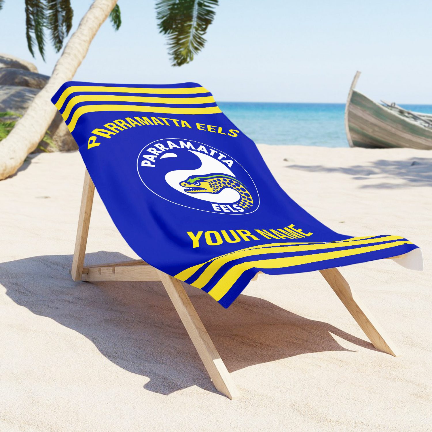 Parramatta Eels Personalized Pool Travel Beach  Towels Parramatta Eels Personalized Pool Travel Beach  Towels