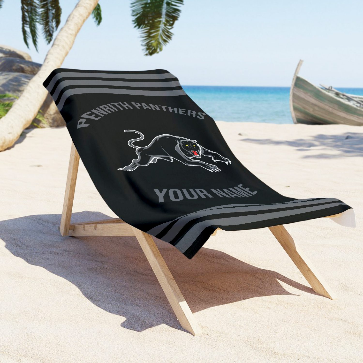 Penrith Panthers Personalized Pool Travel Beach  Towels Penrith Panthers Personalized Pool Travel Beach  Towels