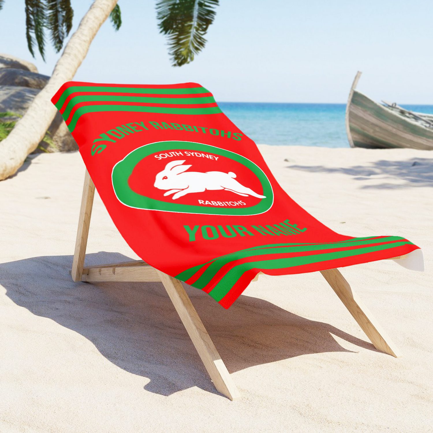 South Sydney Rabbitohs Personalized Pool Travel Beach  Towels South Sydney Rabbitohs Personalized Pool Travel Beach  Towels